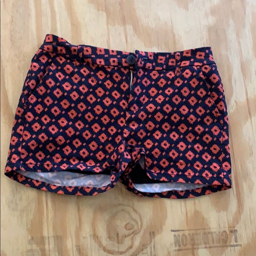 Navy Blue and Orange Shorts